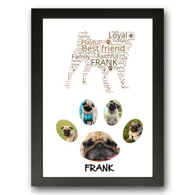 Pug Dog Photo Collage Gift